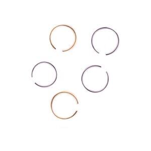 5 Stainless Steel Hoops 6mm